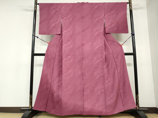 平和屋着物●訪問着 道長吉祥地紋 浅蘇芳色 正絹 逸品 DAAZ7079ud
