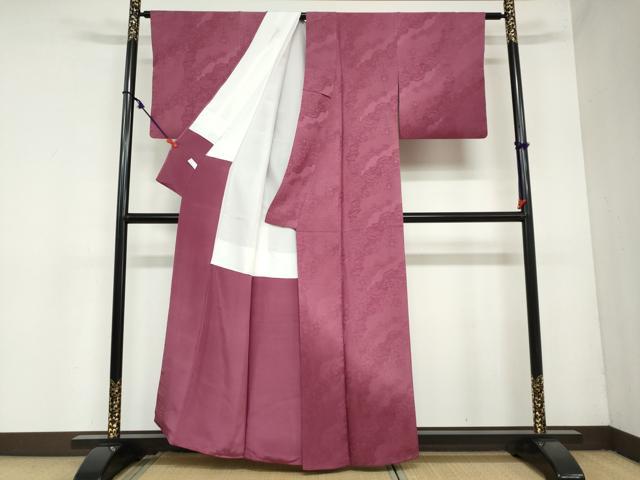 平和屋着物●訪問着 道長吉祥地紋 浅蘇芳色 正絹 逸品 DAAZ7079ud