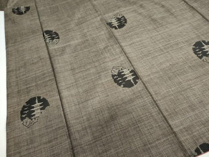 平和屋着物●本場大島紬　9マルキ　風景丸文　正絹　逸品　DAAZ7095ud