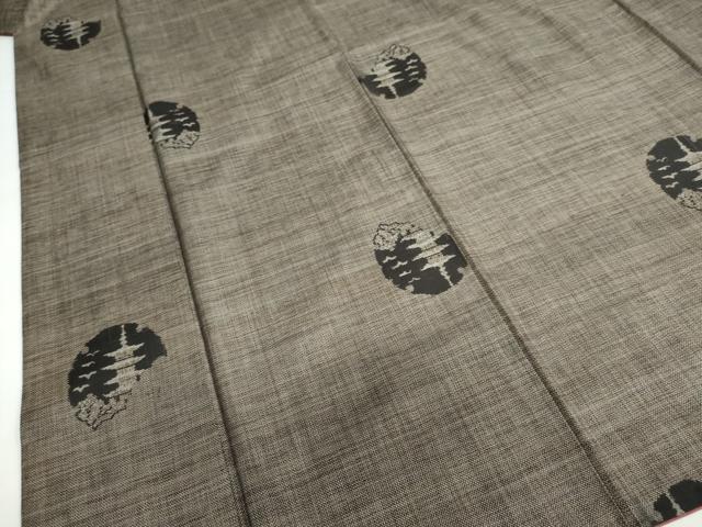 平和屋着物●本場大島紬　9マルキ　風景丸文　正絹　逸品　DAAZ7095ud