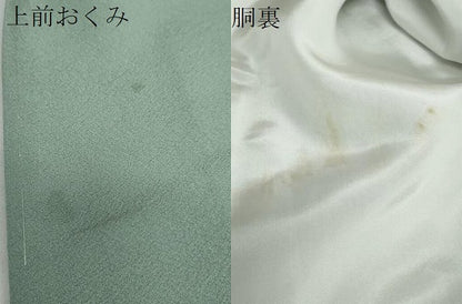 平和屋着物●上質な色無地　柳染色　正絹　逸品　未使用　DAAZ7098ud