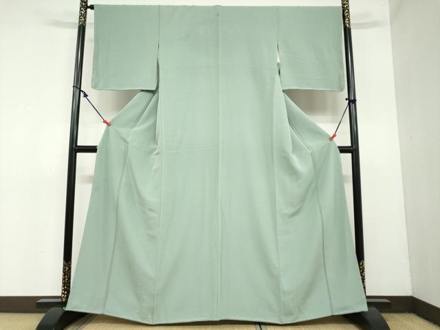 平和屋着物●上質な色無地　柳染色　正絹　逸品　未使用　DAAZ7098ud