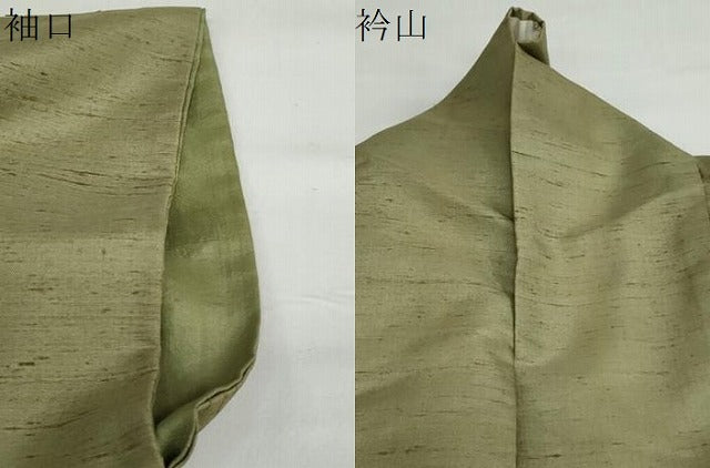 平和屋着物●訪問着　紬地　草花文　正絹　逸品　DAAZ7102ud