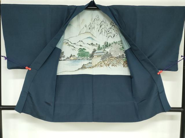 平和屋着物●男性　お召　アンサンブル　褐返色　正絹　逸品　DAAZ7112ud 平和屋着物○男性 お召 アンサンブル 褐返色 正絹 逸品 DAAZ7112ud