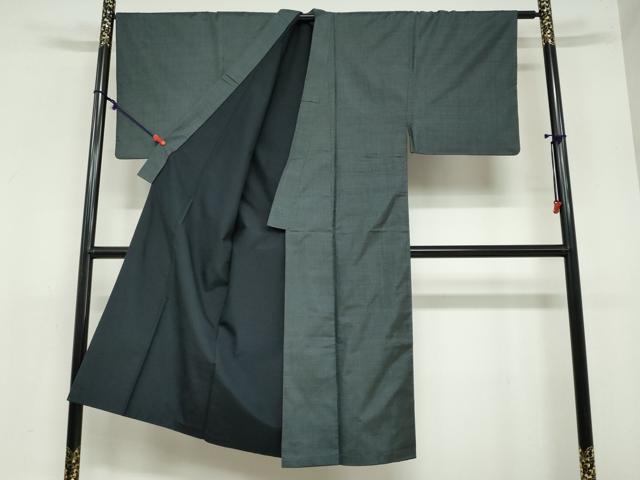 平和屋着物●男性　本場大島紬　アンサンブル　長羽織　100亀甲　総詰め　正絹　逸品　DAAZ7113ud