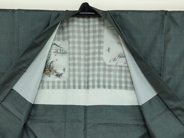 平和屋着物●男性　本場大島紬　アンサンブル　長羽織　100亀甲　総詰め　正絹　逸品　DAAZ7113ud