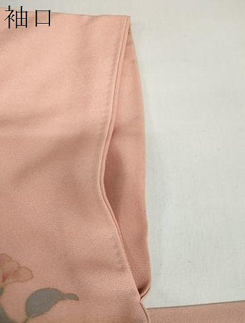 平和屋着物●訪問着　草花文　暈し染め　金彩　正絹　逸品　DAAZ7121ud