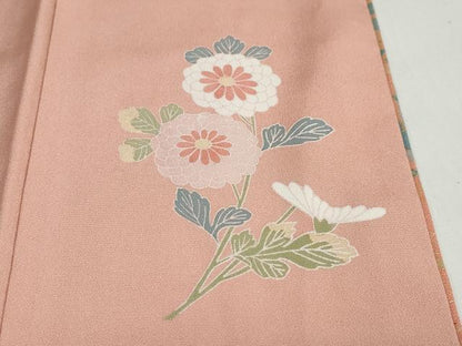 平和屋着物●訪問着　草花文　暈し染め　金彩　正絹　逸品　DAAZ7121ud