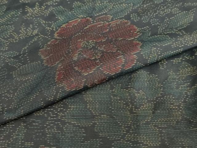 平和屋着物●本場大島紬　草花文　正絹　逸品　DAAZ7132ud