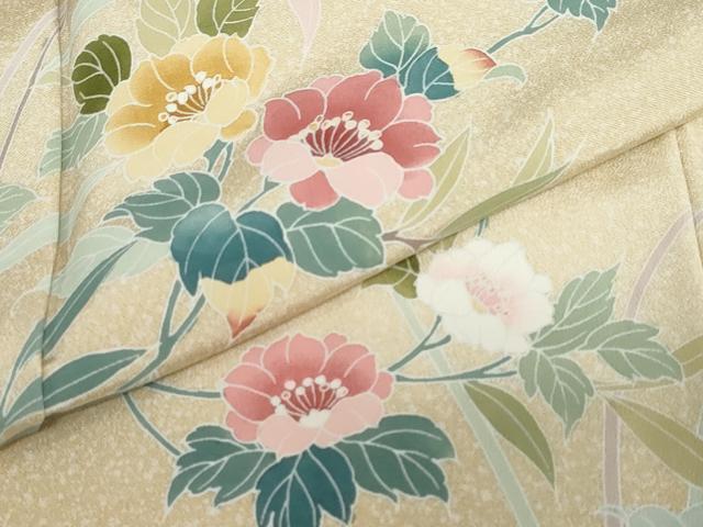 平和屋着物●訪問着　友禅　草花文　正絹　逸品　DAAZ7159ud