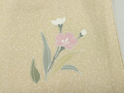 平和屋着物●訪問着　友禅　草花文　正絹　逸品　DAAZ7159ud