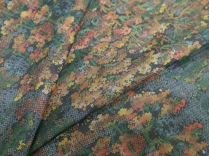 平和屋着物●本場大島紬　9マルキ　樹林風景文　正絹　逸品　DAAZ7163ud