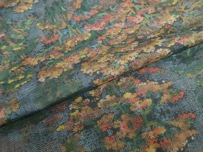 平和屋着物●本場大島紬　9マルキ　樹林風景文　正絹　逸品　DAAZ7163ud