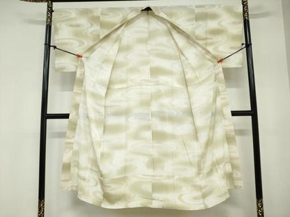 平和屋着物●男性　長襦袢　無双仕立て　流水文　暈し染め　正絹　逸品　DAAZ7165ud