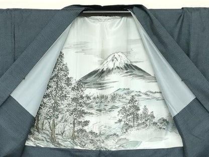 平和屋着物●男性 本場大島紬 アンサンブル 100亀甲 総詰め 正絹 逸品 DAAZ7178ud