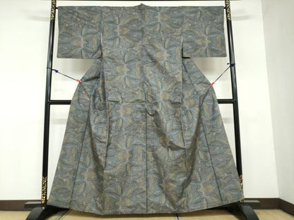 平和屋着物●本場大島紬 7マルキ 舞葉文 正絹 逸品 DAAZ7184ud