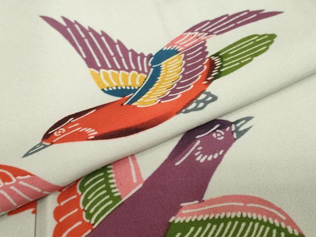 平和屋着物●訪問着　紅型　型染め　飛鳥文　正絹　逸品　DAAZ7186ud