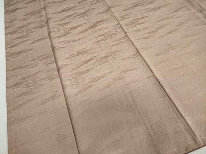 平和屋着物●上質な色無地　吉祥霞地紋　梅染色　正絹　逸品　DAAZ7204ud