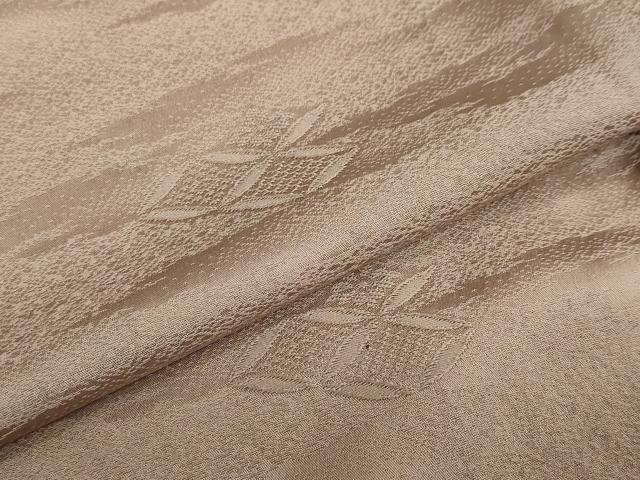 平和屋着物●上質な色無地　吉祥霞地紋　梅染色　正絹　逸品　DAAZ7204ud