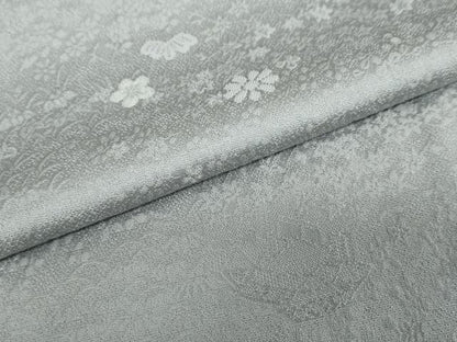 平和屋着物●上質な色無地 茶屋辻模様 鼠色 反端付き 正絹 逸品 DAAZ7216ud