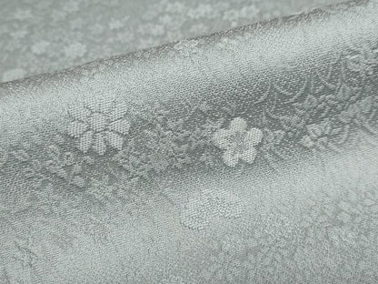 平和屋着物●上質な色無地 茶屋辻模様 鼠色 反端付き 正絹 逸品 DAAZ7216ud