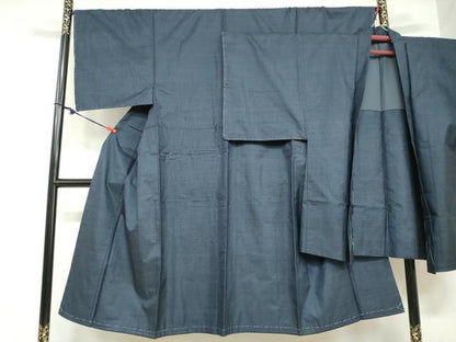 平和屋着物●男性　本場大島紬　アンサンブル　長羽織　100亀甲　総詰め　正絹　逸品　未使用　DAAZ7222ud