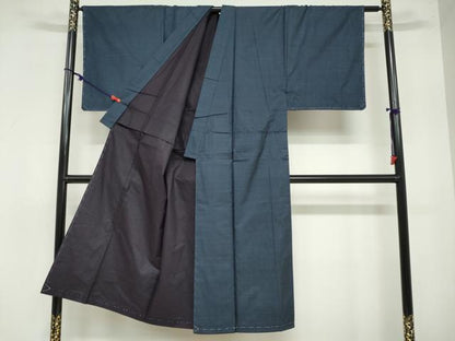 平和屋着物●男性　本場大島紬　アンサンブル　長羽織　100亀甲　総詰め　正絹　逸品　未使用　DAAZ7222ud