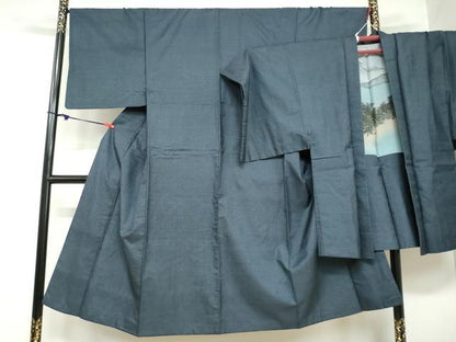 平和屋着物●男性　本場大島紬　アンサンブル　長羽織　100亀甲　総詰め　正絹　逸品　DAAZ7225ud