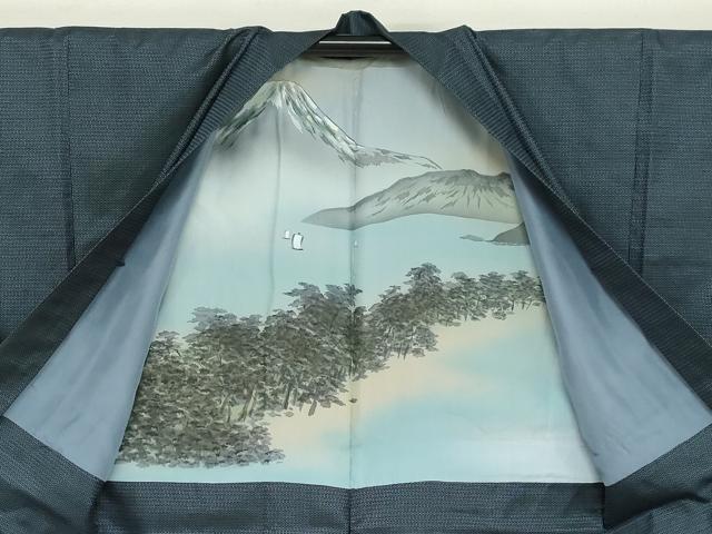 平和屋着物●男性　本場大島紬　アンサンブル　長羽織　100亀甲　総詰め　正絹　逸品　DAAZ7225ud