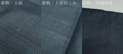 平和屋着物●男性　本場大島紬　アンサンブル　長襦袢セット（袷）　100亀甲　総詰め　正絹　逸品　DAAZ7226ud
