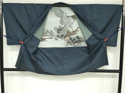 平和屋着物●男性　本場大島紬　アンサンブル　長襦袢セット（袷）　100亀甲　総詰め　正絹　逸品　DAAZ7226ud