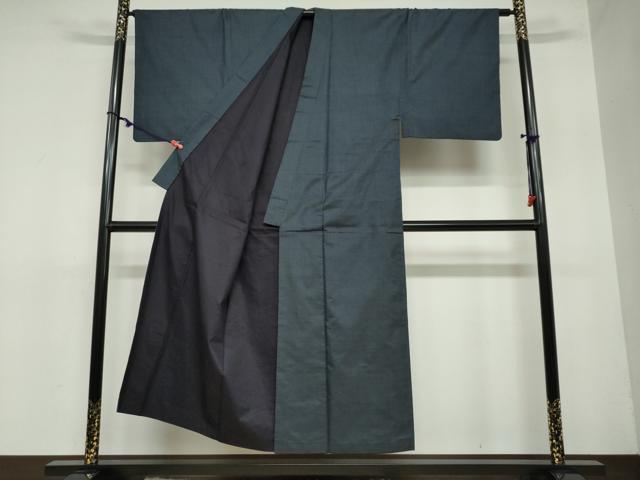 平和屋着物○男性 本場大島紬 アンサンブル 長羽織 長襦袢セット（袷
