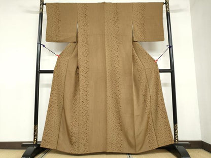 平和屋着物●上質な小紋 宝尽くし間道 正絹 逸品 DAAZ7239ud