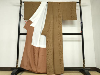 平和屋着物●上質な小紋 宝尽くし間道 正絹 逸品 DAAZ7239ud