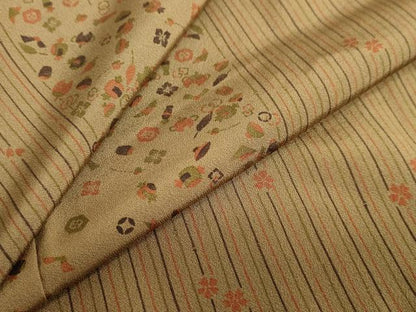 平和屋着物●上質な小紋 宝尽くし間道 正絹 逸品 DAAZ7239ud