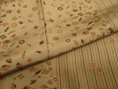 平和屋着物●上質な小紋 宝尽くし間道 正絹 逸品 DAAZ7239ud