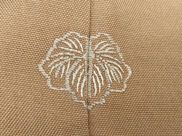 平和屋着物●本場縞大島紬　訪問着　刺繍　草花文　正絹　逸品　DAAZ7242ud