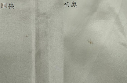 平和屋着物●本場縞大島紬　訪問着　刺繍　草花文　正絹　逸品　DAAZ7242ud