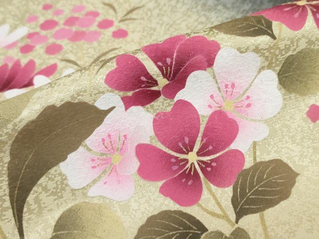 平和屋着物●豪華振袖　草花文　暈し染め　黒地　ロング丈　正絹　逸品　DAAZ7258ud 平和屋着物○豪華振袖 草花文 暈し染め 黒地 ロング丈 正絹 逸品