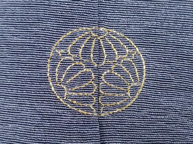 平和屋着物●友禅師・京の名工・伝統工芸士・樽本伊勢蔵　訪問着　楽器扇面飛鶴文　能面　暈し染め　金彩　正絹　逸品　DAAZ7264ud