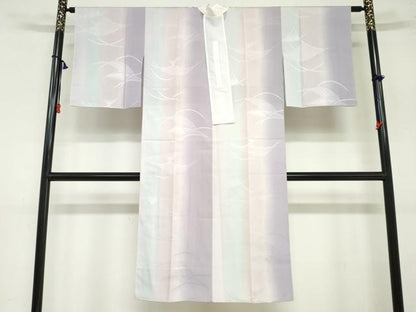 平和屋着物●長襦袢　袷　吉祥芝地紋　暈し染め　正絹　逸品　DAAZ7269ud