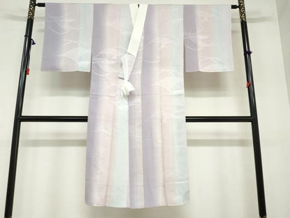 平和屋着物●長襦袢　袷　吉祥芝地紋　暈し染め　正絹　逸品　DAAZ7269ud