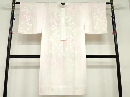 平和屋着物●長襦袢 無双仕立て 枝梅地紋 暈し染め 正絹 逸品 DAAZ7270ud