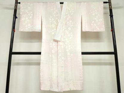 平和屋着物●長襦袢 無双仕立て 枝梅地紋 暈し染め 正絹 逸品 DAAZ7270ud