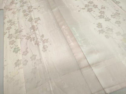 平和屋着物●長襦袢 無双仕立て 枝梅地紋 暈し染め 正絹 逸品 DAAZ7270ud