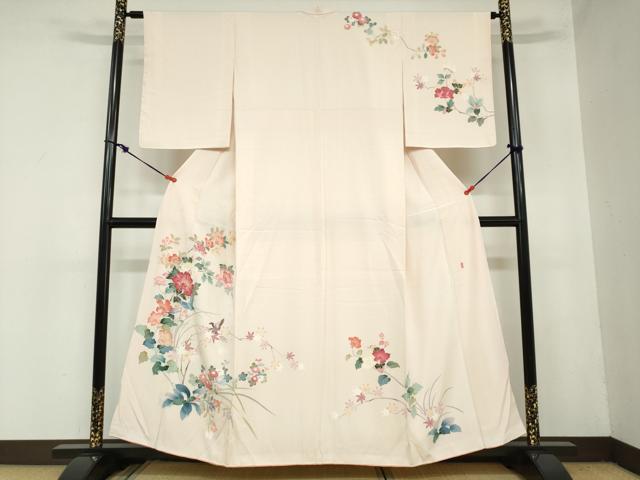平和屋着物●訪問着　友禅　作家物　花鳥文　正絹　逸品　DAAZ7275ud