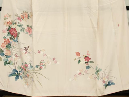 平和屋着物●訪問着　友禅　作家物　花鳥文　正絹　逸品　DAAZ7275ud