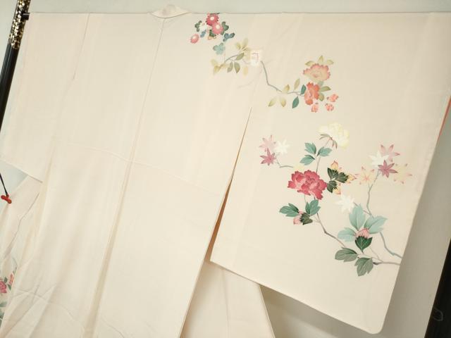 平和屋着物●訪問着　友禅　作家物　花鳥文　正絹　逸品　DAAZ7275ud