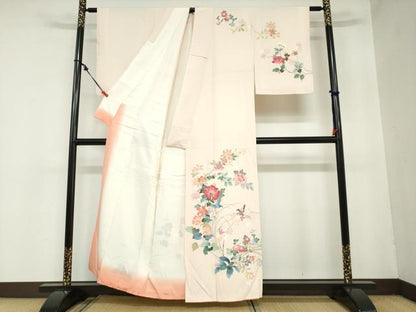 平和屋着物●訪問着　友禅　作家物　花鳥文　正絹　逸品　DAAZ7275ud