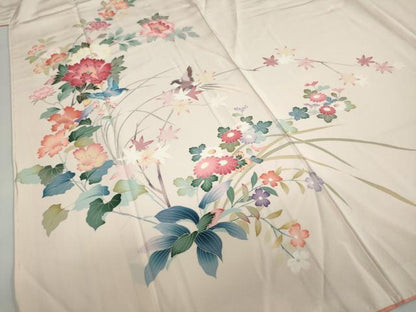 平和屋着物●訪問着　友禅　作家物　花鳥文　正絹　逸品　DAAZ7275ud